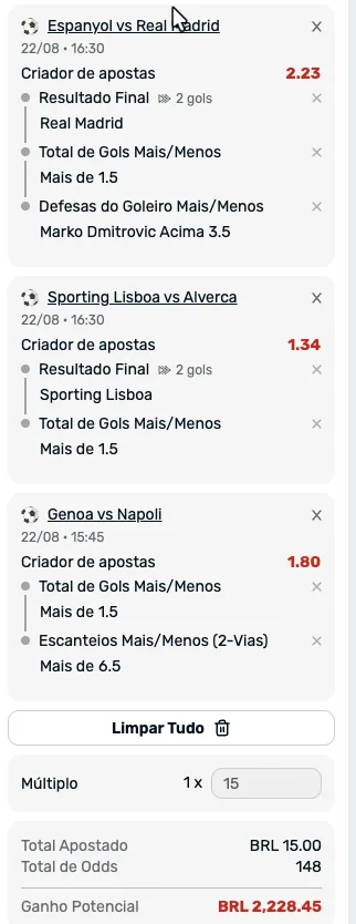 Bilhete de apostas ao fundo